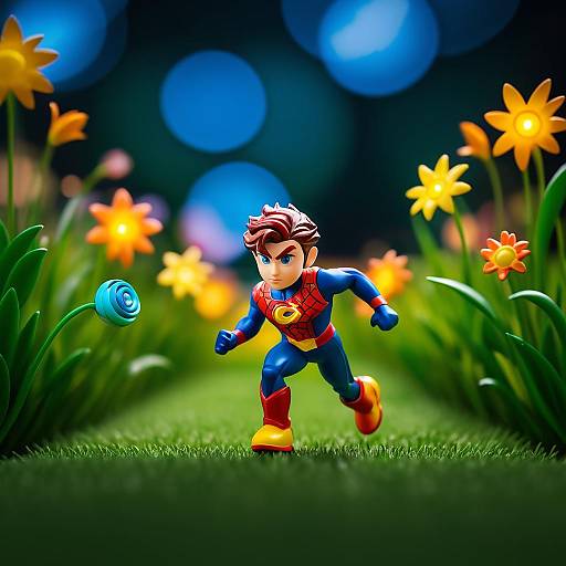 Cinematic Toy Flower with Dynamic Superpower