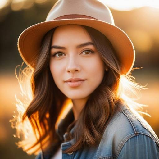 Warm Outdoor Portrait of a Young Woman