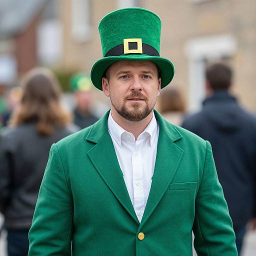 St. Paddy's Day Man in Green Costume