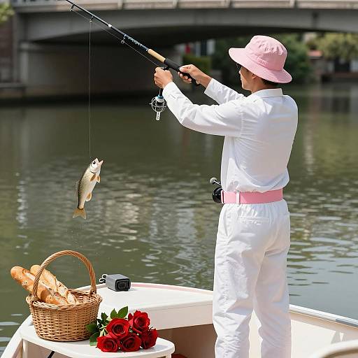 Fishing Adventure on a Beautiful Canal