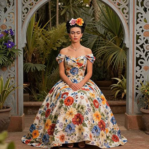 Gothic Floral Elegance in Surreal Style