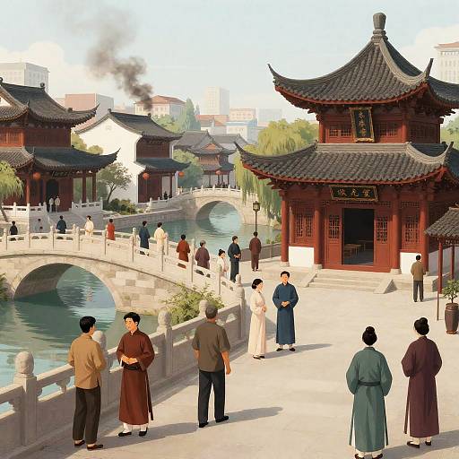 Vibrant Pekin Cityscape with Traditional Architecture