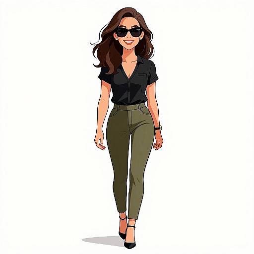 Chic Woman in Stylish Outfit