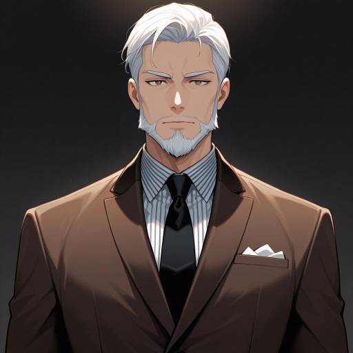 Charismatic Older Man in Formal Attire Charismatic Older Man in Formal Attire