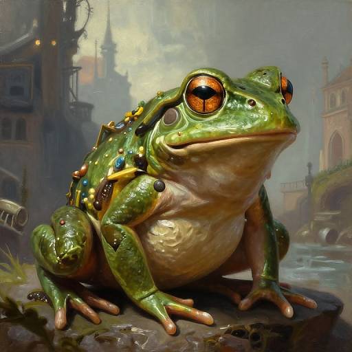Photorealistic Fantasy Frog Rogue
