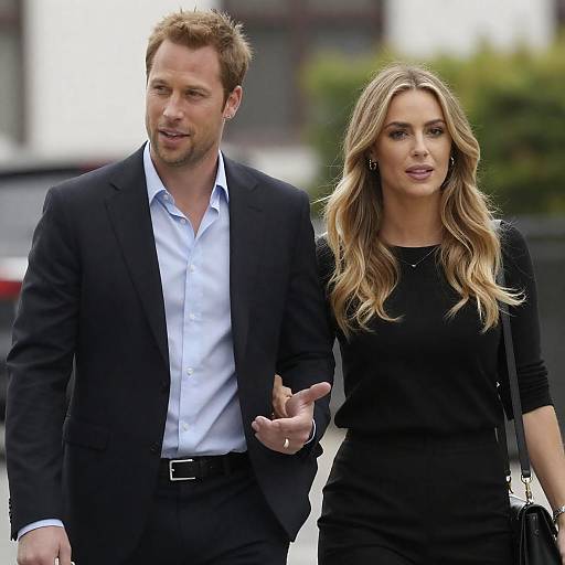 Couple Walking Outdoors in Style