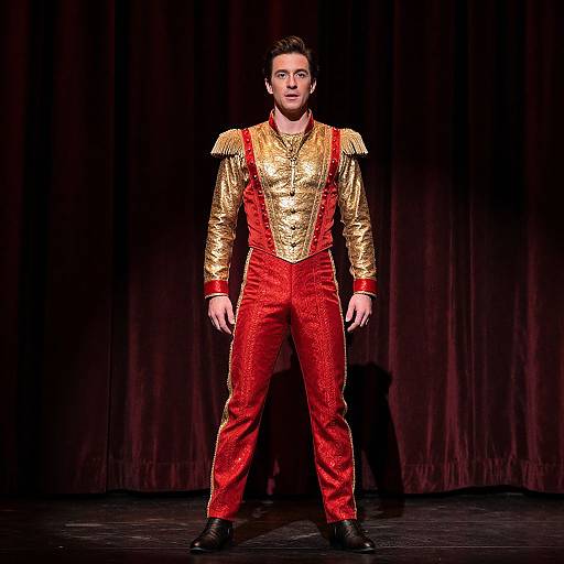 Iconic Broadway Red and Gold Costume