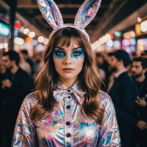 Impressionistic Playboy Bunny with Enchanting Eyes