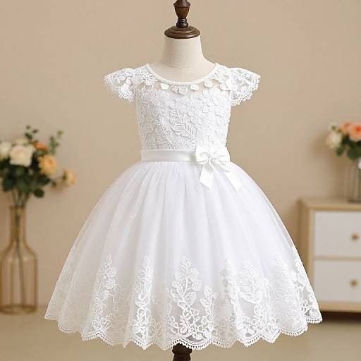 Girls Flower Lace Princess Dress