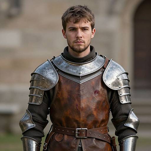 Realistic Medieval Male Armor Portrait