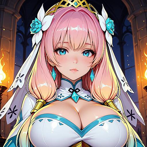 Illustration of Gunnthra (fire emblem), fire emblem in the style of Brassica