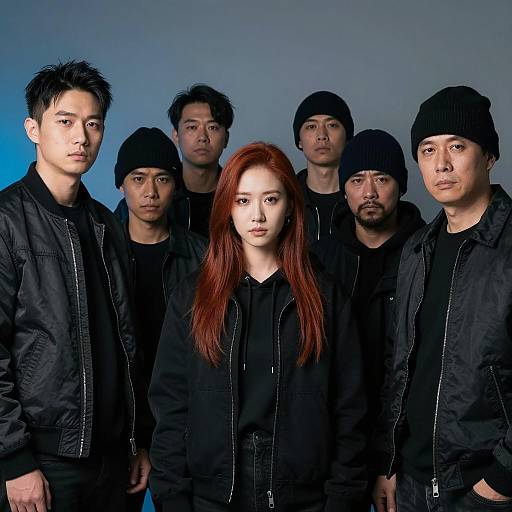 Diverse Group Portrait in Dim Lighting