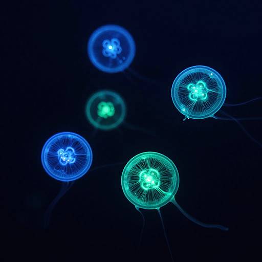 Bioluminescent Plankton Clusters in Deep Ocean