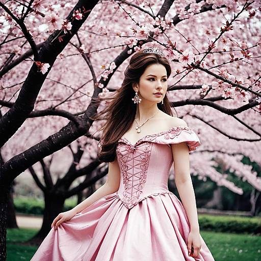Enchanting Princess in Pink Dress