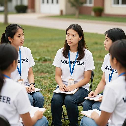 Local Volunteers in Calm Supportive Dialogue