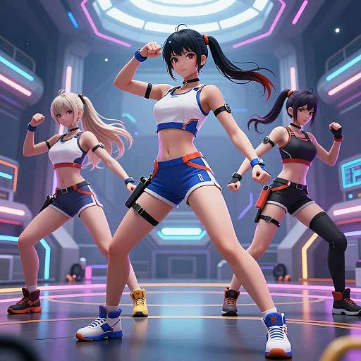 Futuristic AI Anime Athlete Showdown