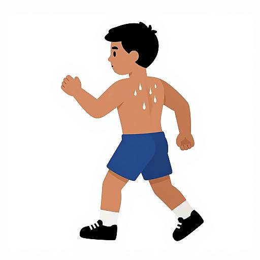 Tired Adult Man Sports Illustration