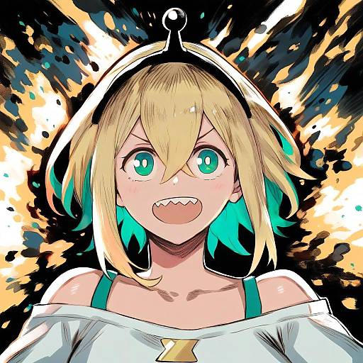 Illustration of Amano pikamee, voms in the style of Yourfreakyneighbourh