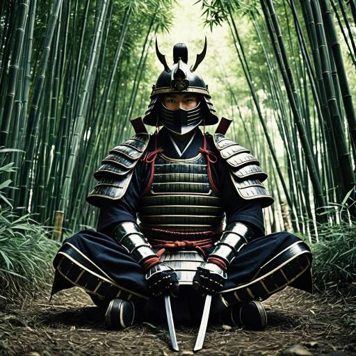 Samurai in Bamboo Grove