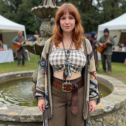 Bohemian Woman at Outdoor Art Festival