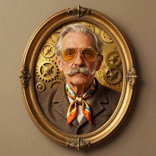 Elderly Gentleman in Vintage Frame
