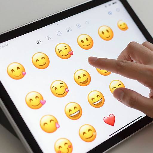 Interactive Emoji Maker on Tablet