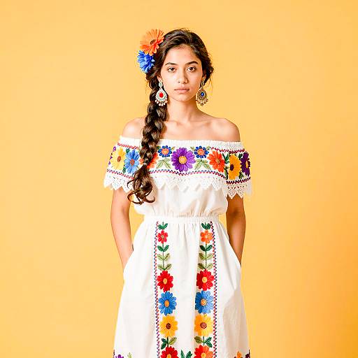 Vibrant Young Woman in Bohemian Style