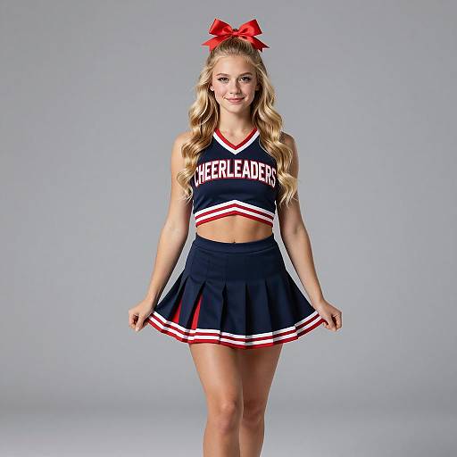 Cute Cheerleader in Halloween Costume