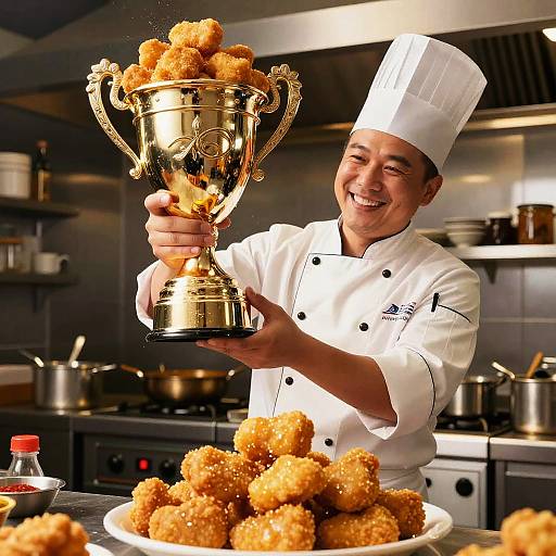 Chef's Golden Chicken Nugget Trophy