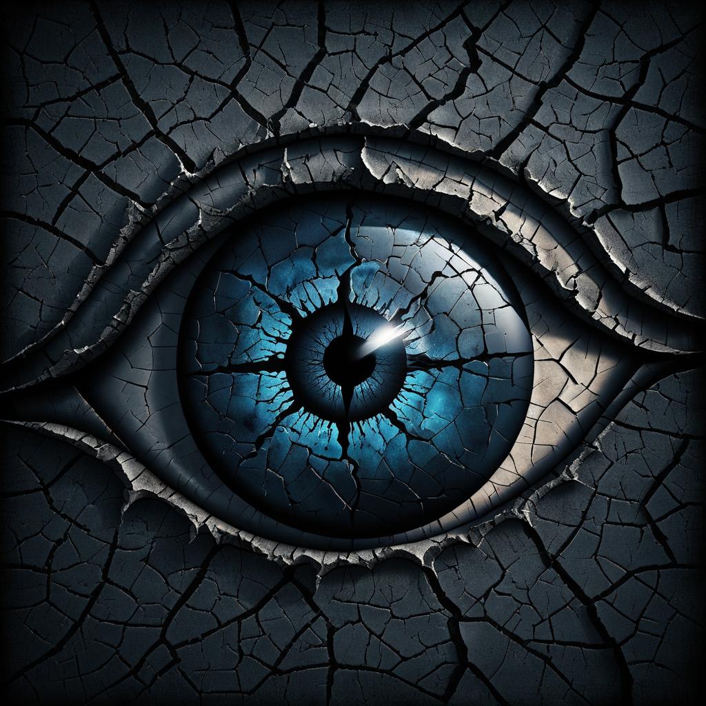 Cracked Earth Eye in Dark Fantasy Style