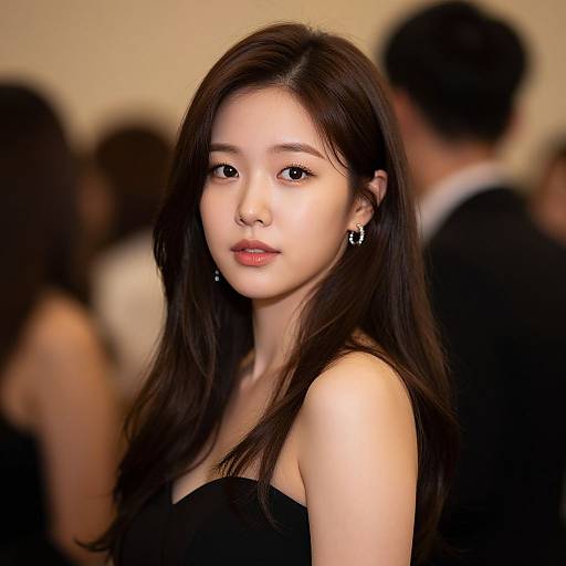 Realistic Portrait of Woman at Party