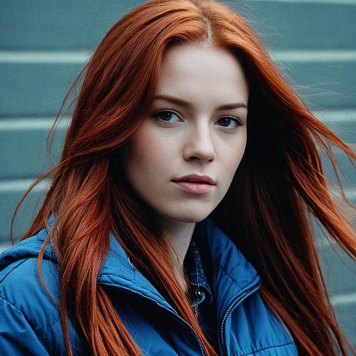 Close-Up Woman with Red Hair