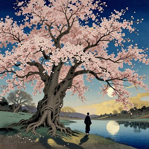 Surreal Cherry Blossom Dreamscape