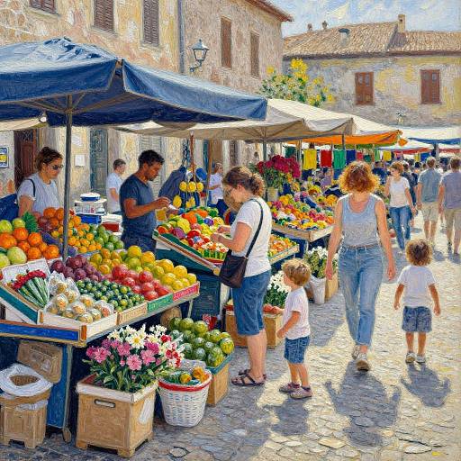 Vibrant Public Market Scene