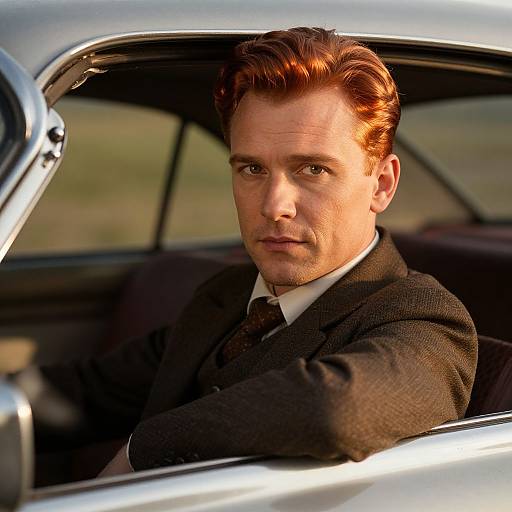 Vintage 1950s European Man Portrait