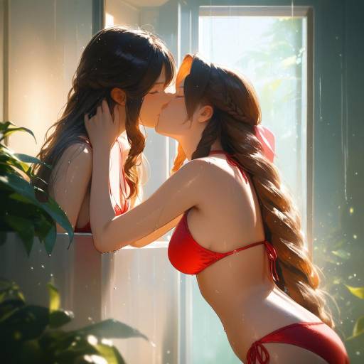 Intimate Moonlit Shower with Aerith