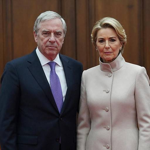 Serious Older Man with Elegant Woman