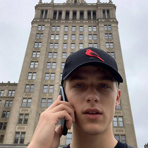 Serious Young Man with Baseball Cap