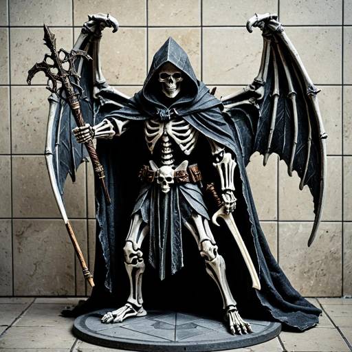 Skeletal Gargoyle in Weathered Cloak