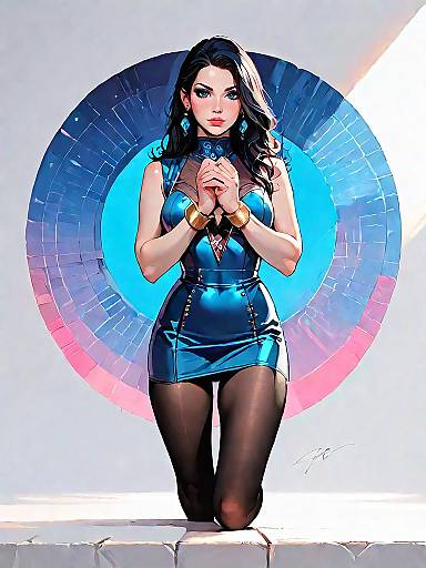 Elegant Cocktail Attire in a Studio