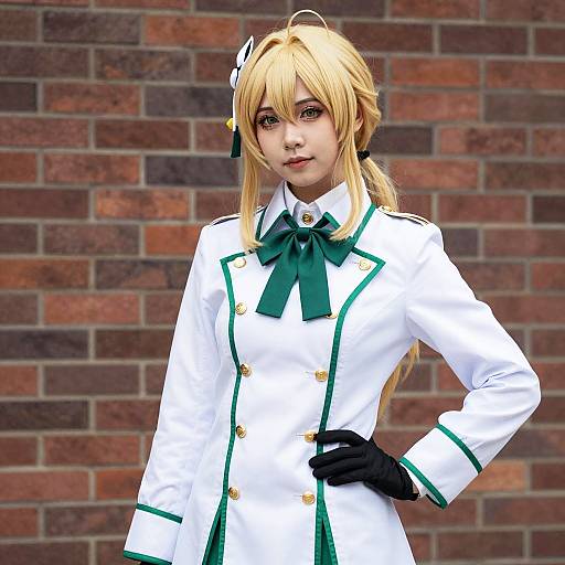 Woman in Historia Reiss Cosplay Outfit