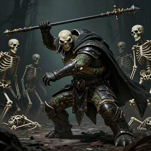 Dark Fantasy Turtle Warrior Battle