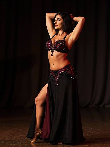 Ornate Belly Dance Profile Portrait