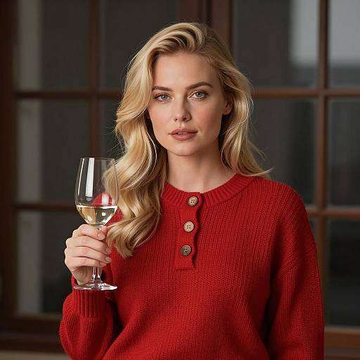 Sophisticated Woman in Cozy Sweater