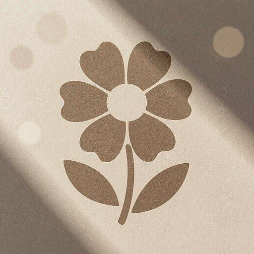 Realistic Flower Silhouette with Lighting