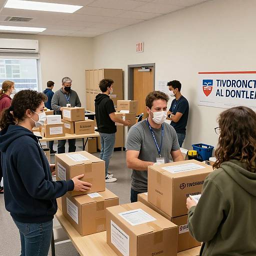 Community Center Emergency Supply Distribution