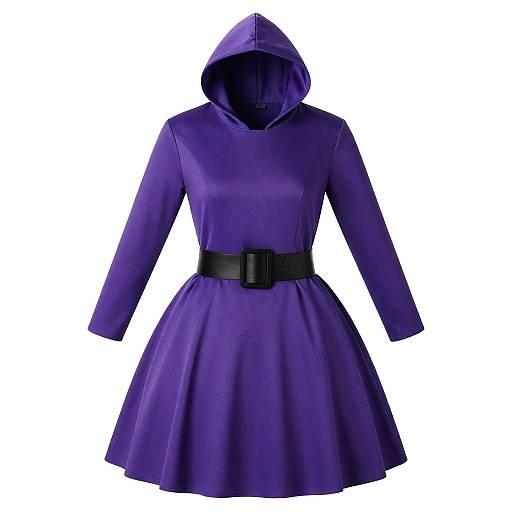 Purple Genie Costume with Black Belt