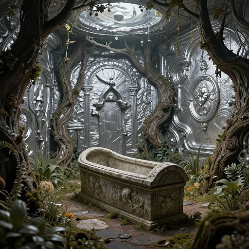 Retro Gaming Cosmic Sarcophagus Grove