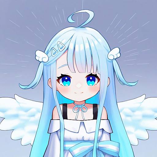 Illustration of Amatsuka uto, indie virtual youtuber in the style of Meimaru inuchiyo