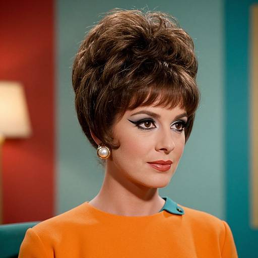 1960s Bouffant Mod Style Portrait